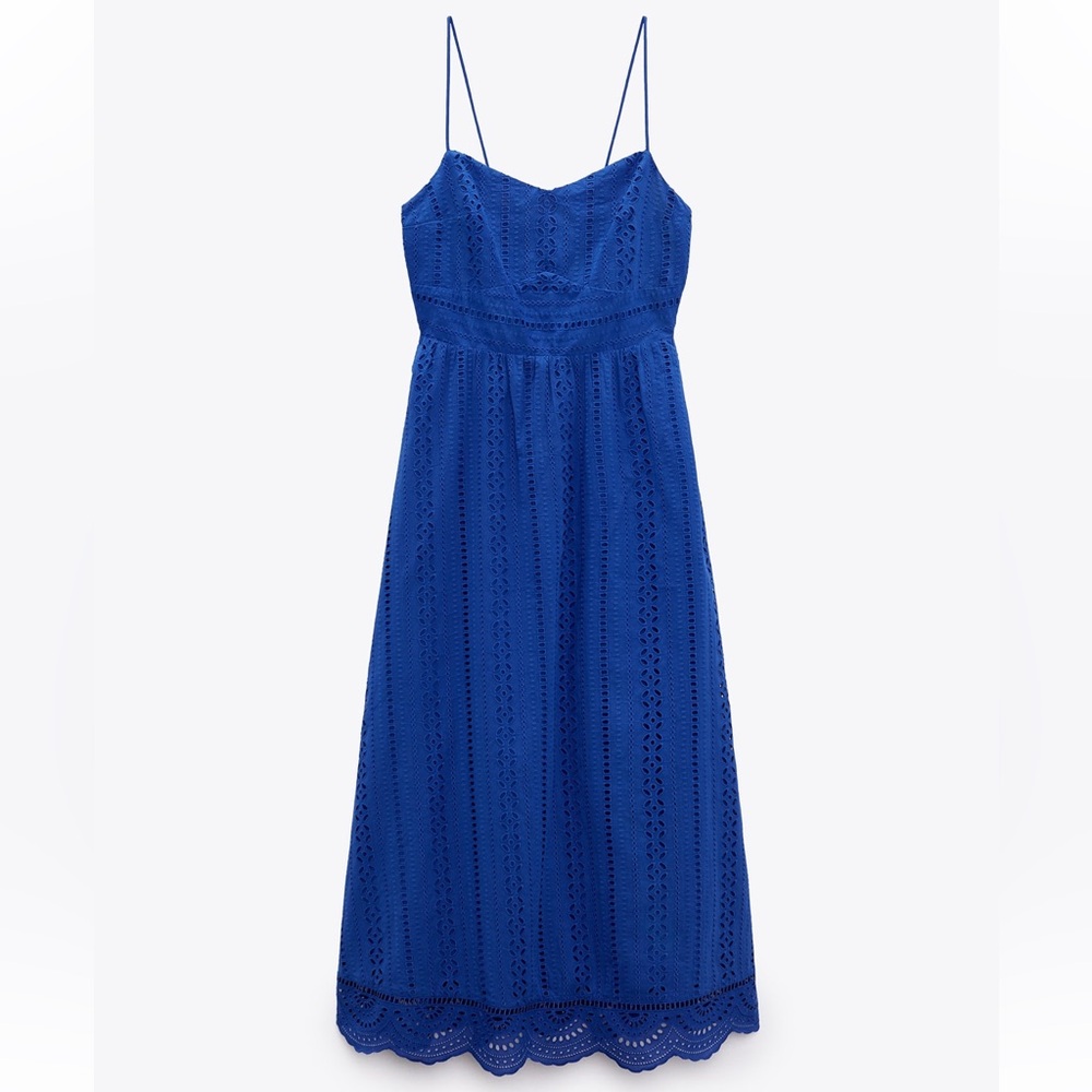 Zara Openwork Embroidered Dress